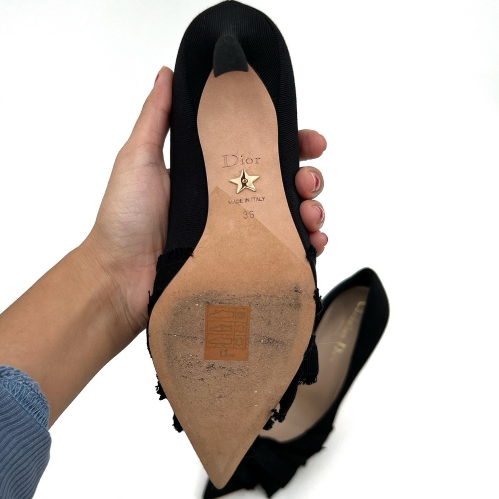 Dior Black Women's Shoes with Bow Detail Dior Adiorable Pump Box size 36 Pointed - Picture 12 of 16